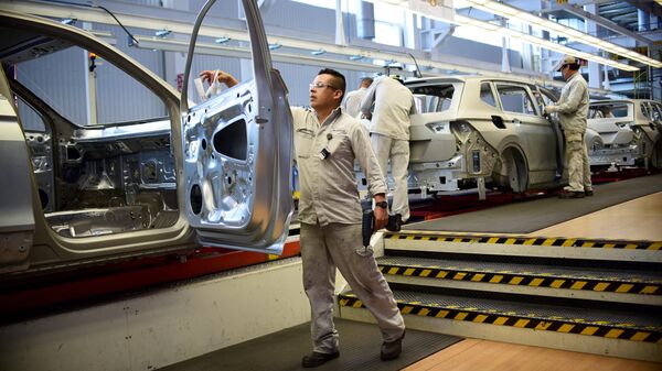 Planta de Volkswagen en Puebla, México - Sputnik Mundo