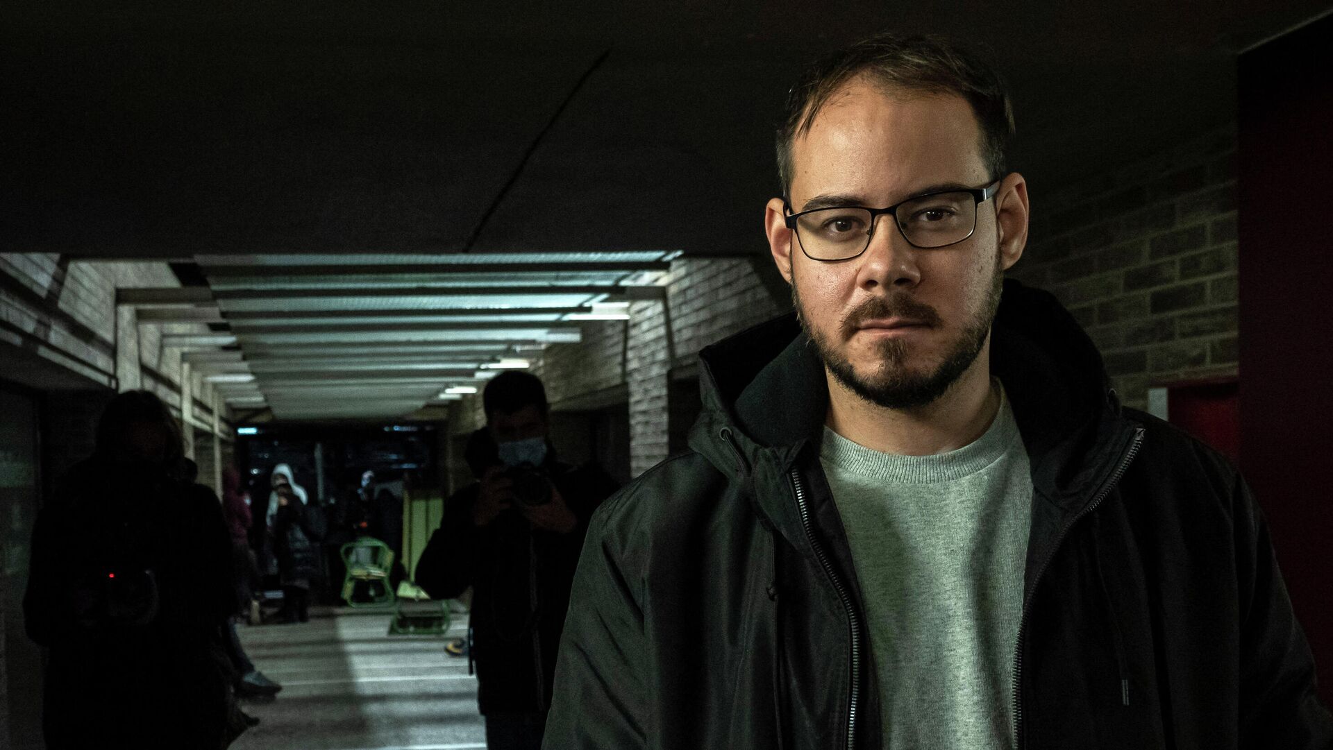 Pablo Hasel en la Universidad de Lleida, donde fue detenido Pablo Hasel en la Universidad de Lleida, donde fue detenido - Sputnik Mundo, 1920, 16.02.2021