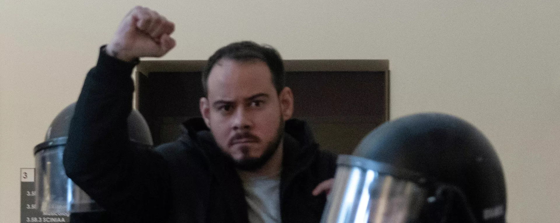 Rapero catalán, Pablo Hasél, tras ser detenido en la Universidad de Lleida - Sputnik Mundo, 1920, 16.02.2021