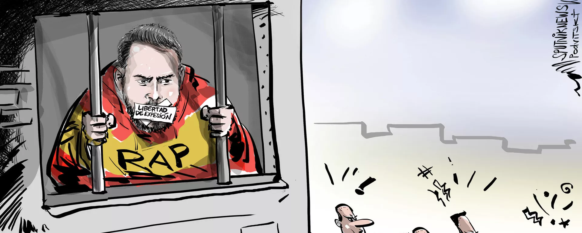 La detención del rapero Hasél levanta el debate entre la sociedad española La detención del rapero Hasél levanta el debate entre la sociedad española - Sputnik Mundo, 1920, 16.02.2021