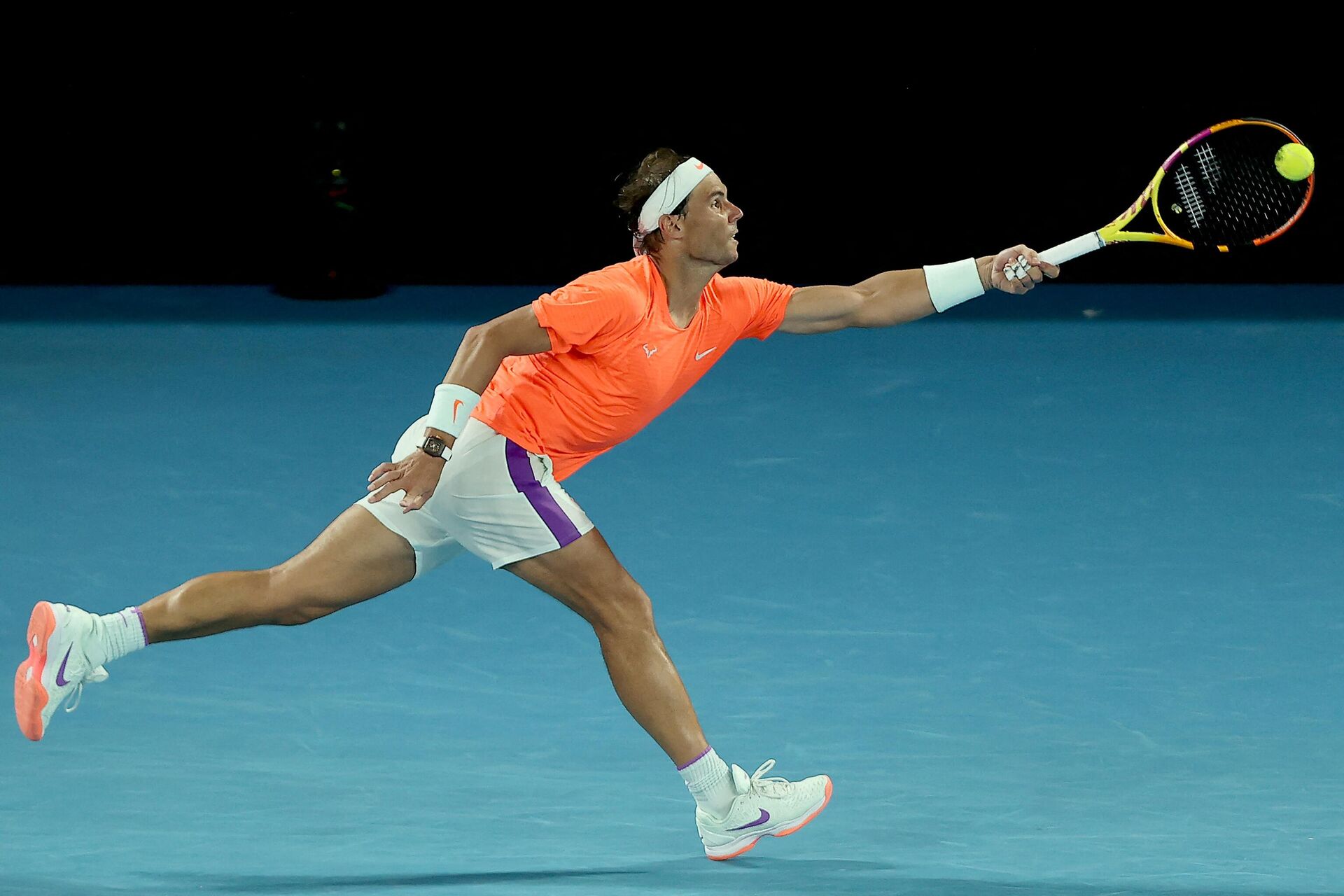 Rafa Nadal durante el partido de cuartos del Open de Australia 2021 ante Tsitsipas - Sputnik Mundo, 1920, 17.02.2021