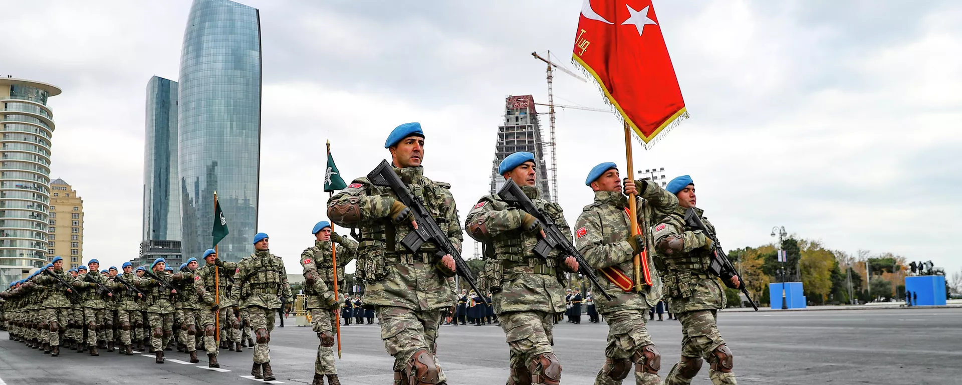 Soldados turcos en Azerbaiyán Soldados turcos en Azerbaiyán - Sputnik Mundo, 1920, 18.02.2021
