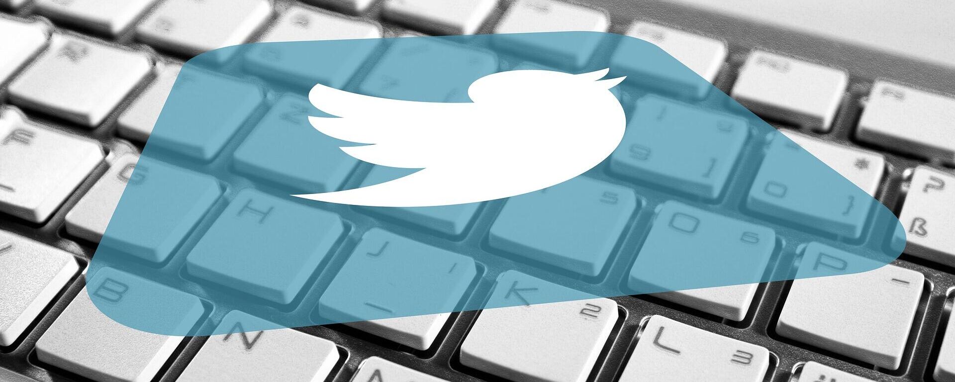 El logo de Twitter sobre un teclado - Sputnik Mundo, 1920, 18.03.2021