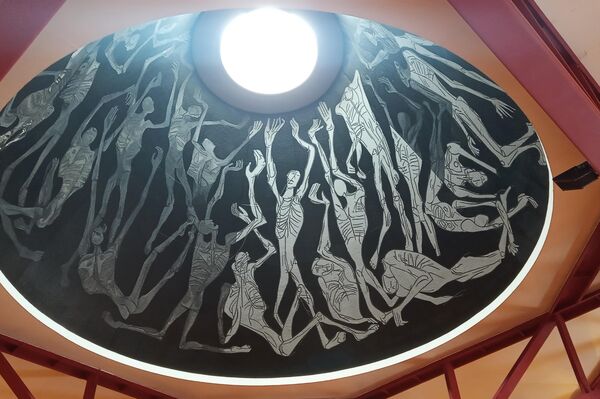 Obra sobre Potosí en el interior de la Capilla Obra sobre Potosí en el interior de la Capilla - Sputnik Mundo