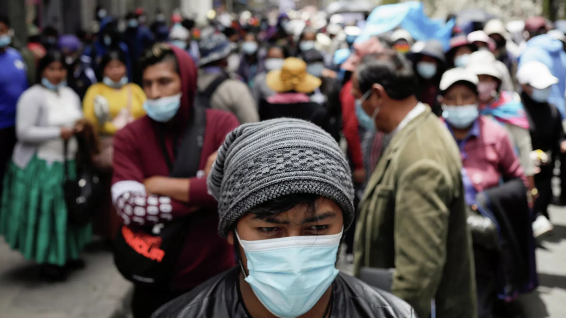 Manifestación de personal médico en La Paz, Bolivia