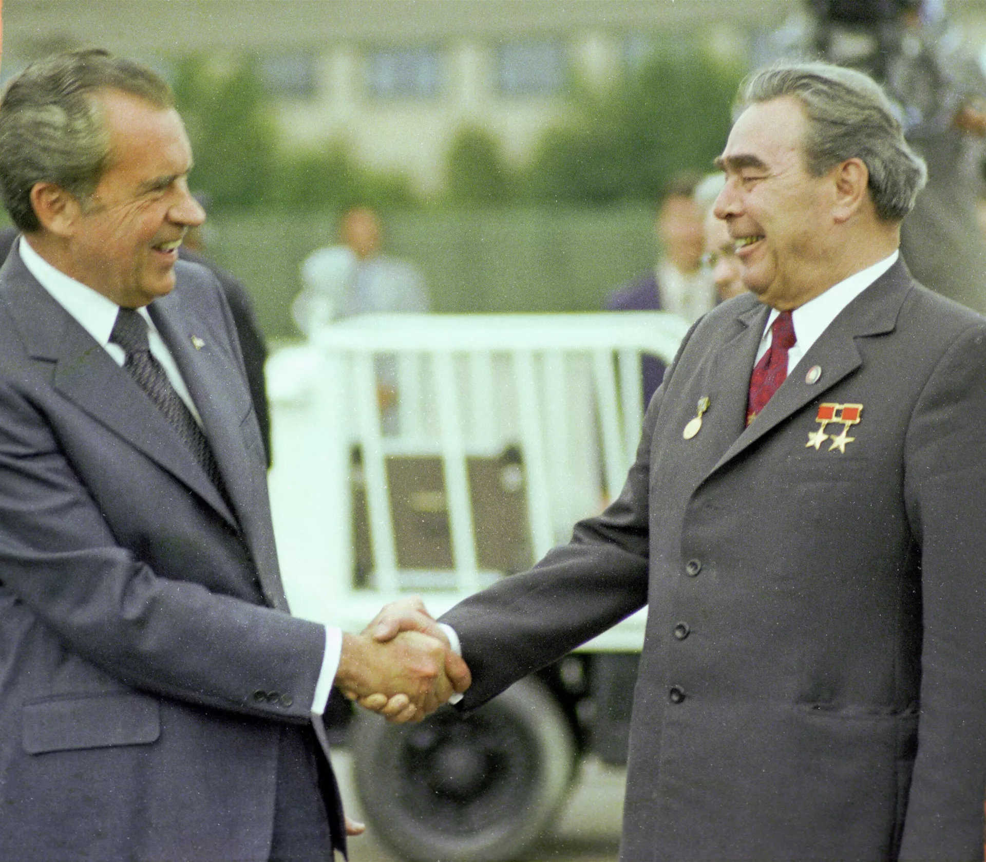 El presidente de EEUU, Richard Nixon, y el líder de la URSS, Leonid Brezhnev - Sputnik Mundo, 1920, 04.03.2021