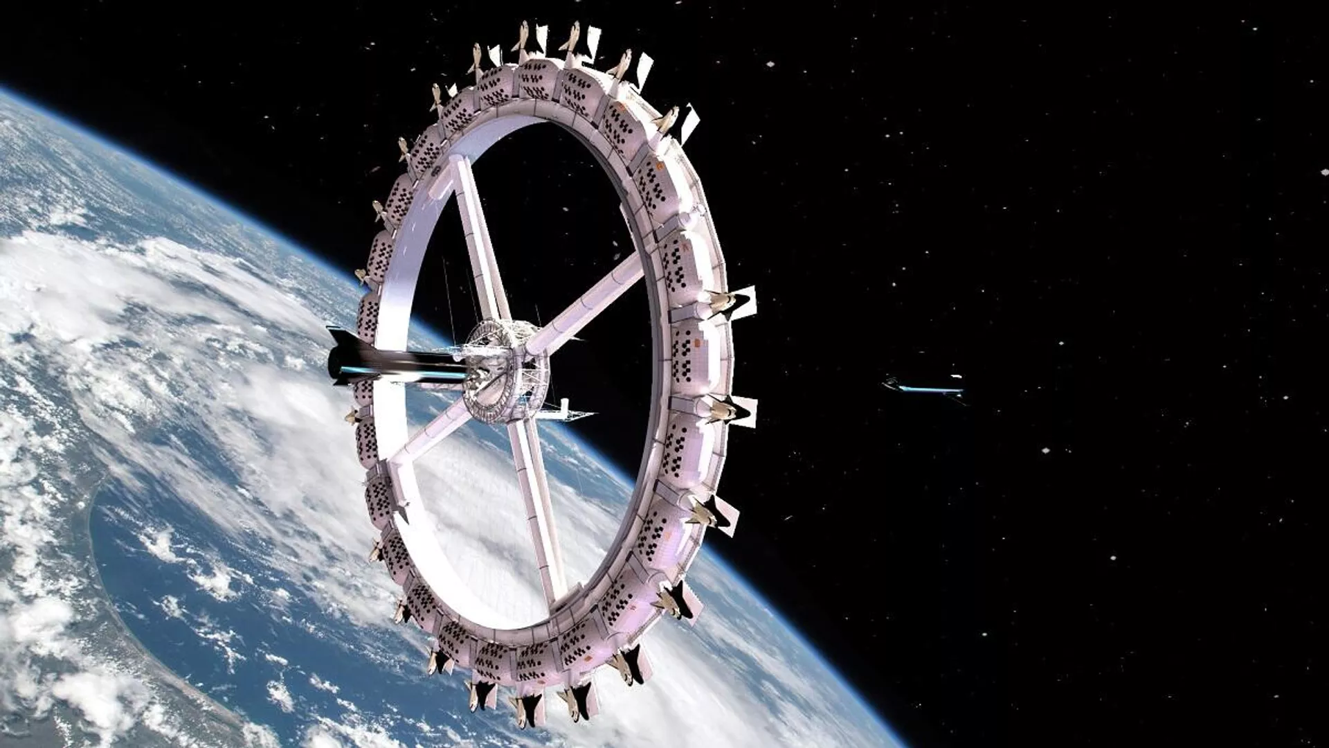 Un hotel estilo crucero, en el espacio, el Voyager Station