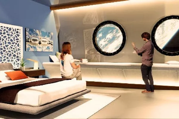 Un confortable suite del hotel espacial Voyager Station Un confortable suite del hotel espacial Voyager Station - Sputnik Mundo