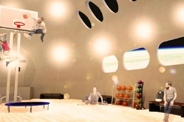 Un gimnasio del hotel espacial Voyager Station Un gimnasio del hotel espacial Voyager Station - Sputnik Mundo
