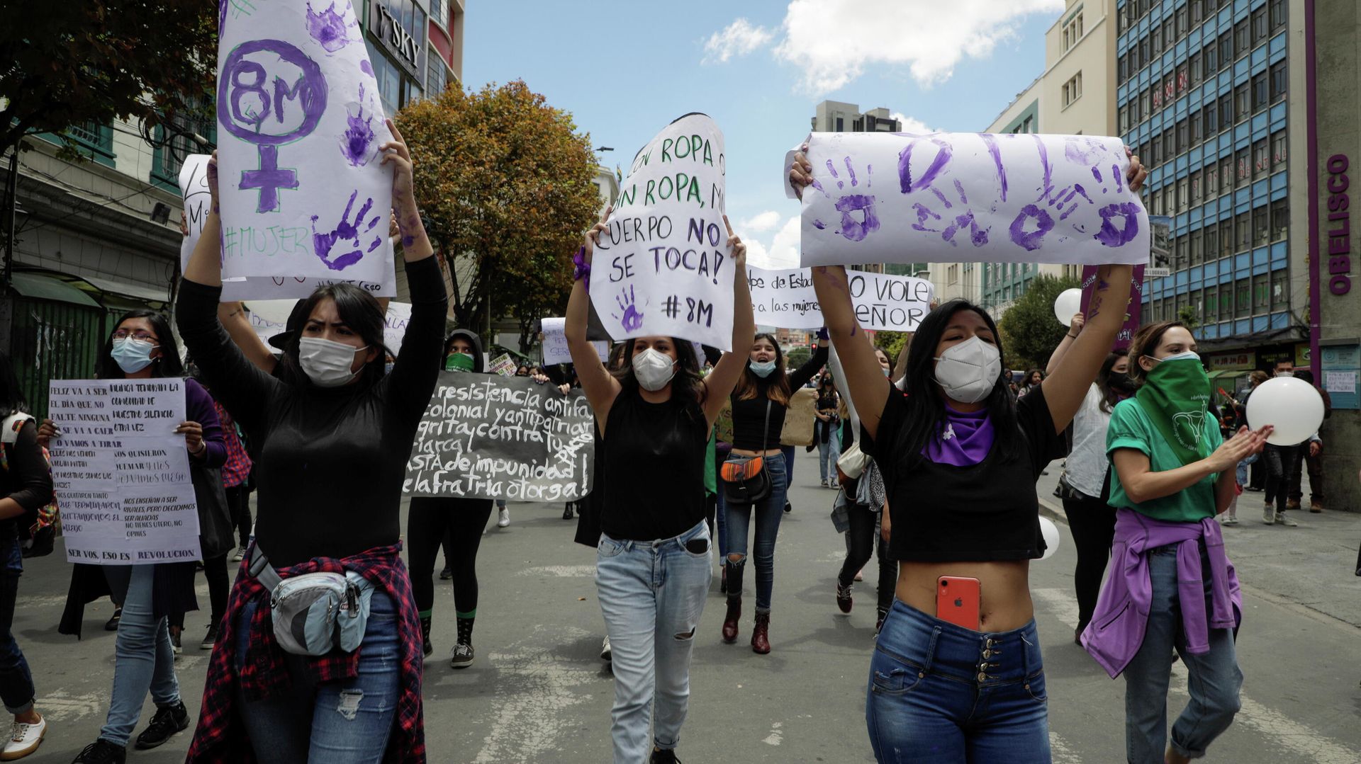 Marcha por el Día Internacional de la Mujer en Bolivia Marcha por el Día Internacional de la Mujer en Bolivia - Sputnik Mundo, 1920, 08.03.2021