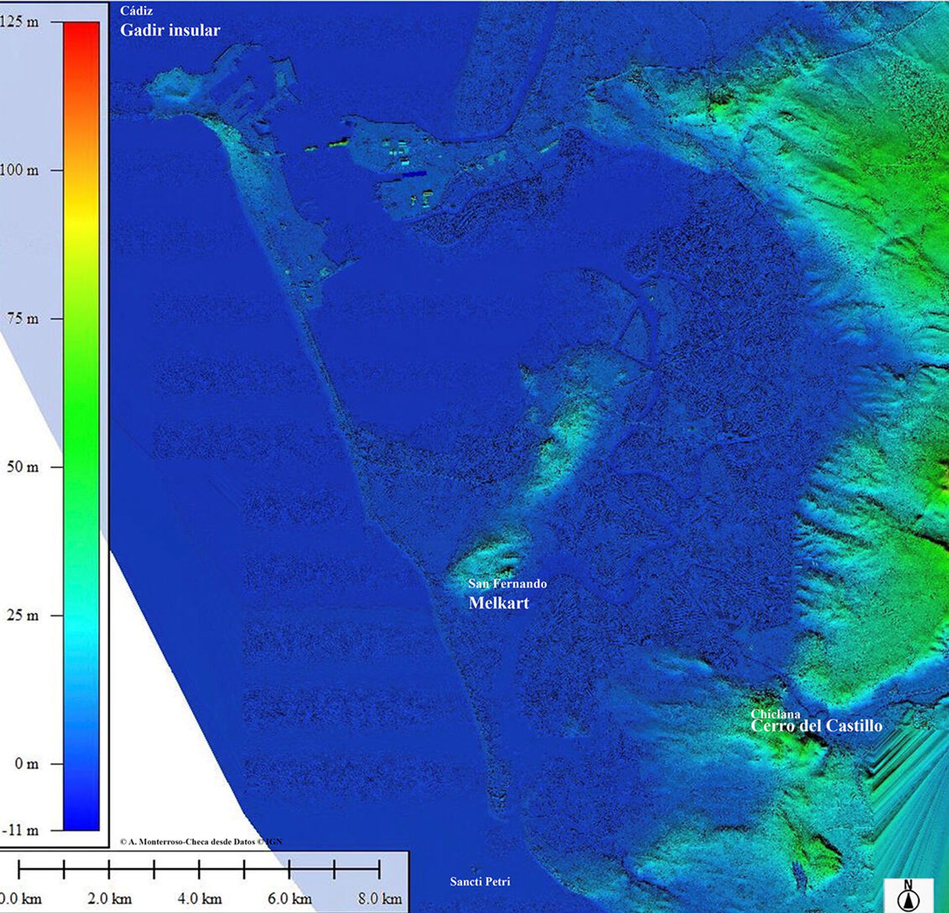 Bahía de Cádiz con el LiDAR-PNOA 2016 en el estudio de la UCO - Sputnik Mundo, 1920, 11.03.2021