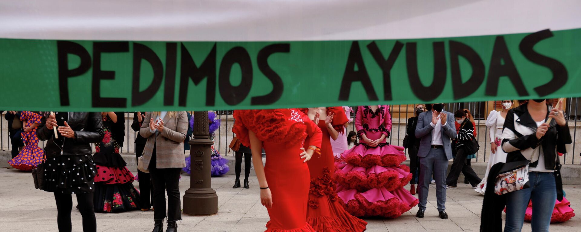 Una protesta en Sevilla, España - Sputnik Mundo, 1920, 12.03.2021