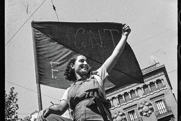 Barricada. Calle Hospital, Barcelona, 25 de julio de 1936 - Sputnik Mundo