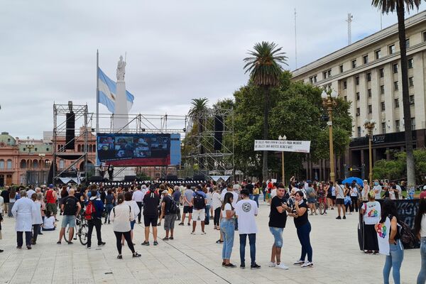 La Mesa de Encuentro Memoria, Verdad y Justicia realizó un evento especial en la Plaza de Mayo - Sputnik Mundo