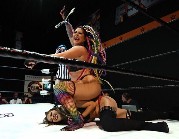 Un campeonato de lucha en ropa interior en Las Vegas, EEUU. - Sputnik Mundo