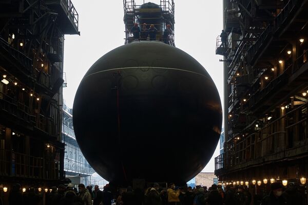 Botadura del submarino ruso Magadan - Sputnik Mundo