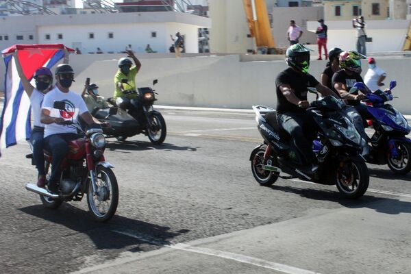 Manifestación contra el bloqueo de EEUU a Cuba en La Habana - Sputnik Mundo