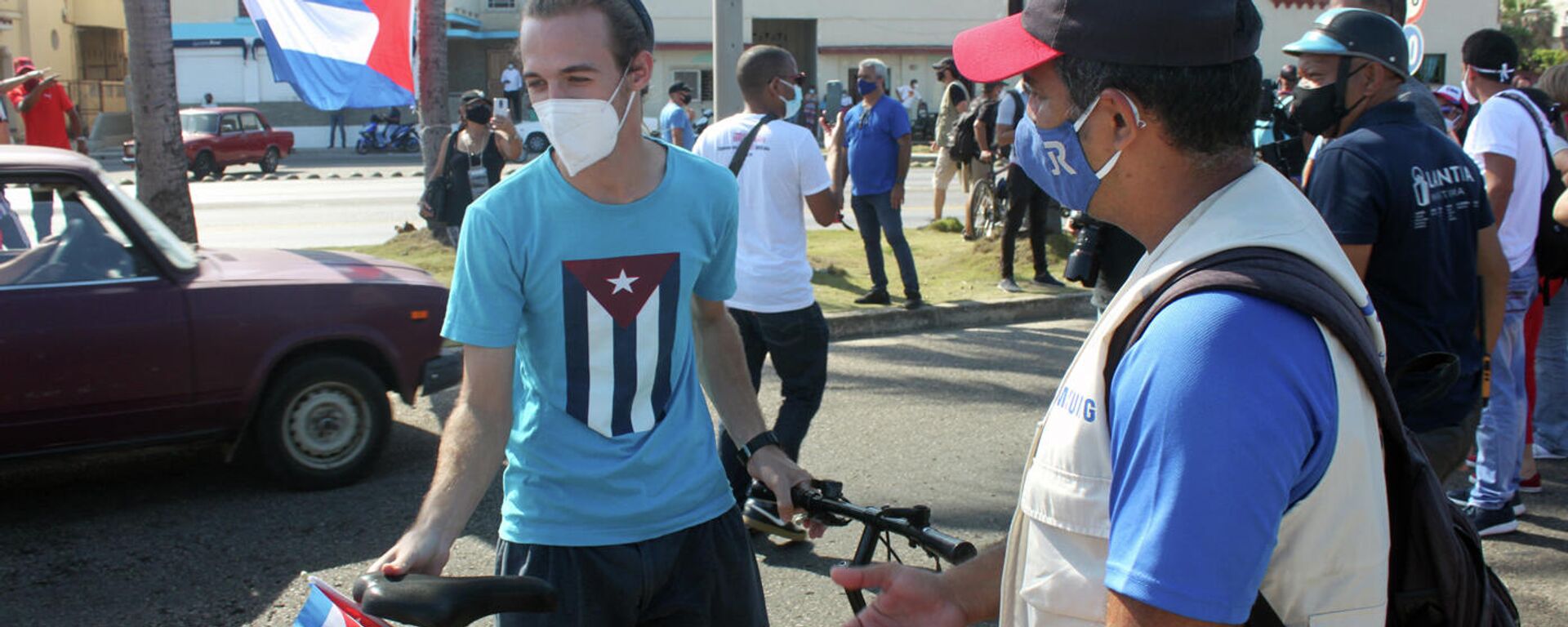 Manifestación contra el bloqueo de EEUU a Cuba en La Habana - Sputnik Mundo, 1920, 20.05.2021