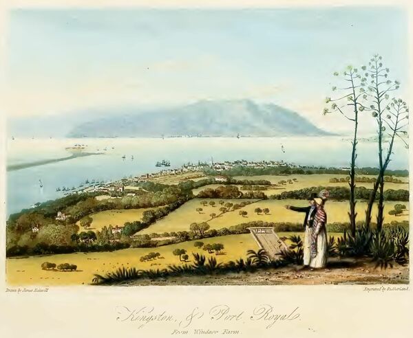 Port Royal, en Jamaica, era un refugio para los piratas y ladrones que saqueaban las costas españolas. Durante su apogeo, Port Royal albergaba a unas 7.000 personas, un tercio de las cuales eran piratas. Un terremoto en 1692 destruyó gran parte de la ciudad, matando a dos tercios de la población, pero Port Royal fue reconstruida. Sin embargo, una serie de incendios y tormentas destructivas obligaron a los habitantes a abandonar la ciudad para siempre, que fue llamada la Sodoma del Nuevo Mundo. En la foto: La vista de Kingston y Port Royal desde Windsor Farm, de Un pintoresco recorrido por la isla de Jamaica, grabado por Thomas Sutherland, 1825. - Sputnik Mundo