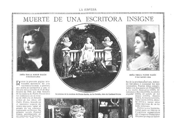Portada de La Esfera el día de la muerte de Emilia Pardo Bazán - Sputnik Mundo
