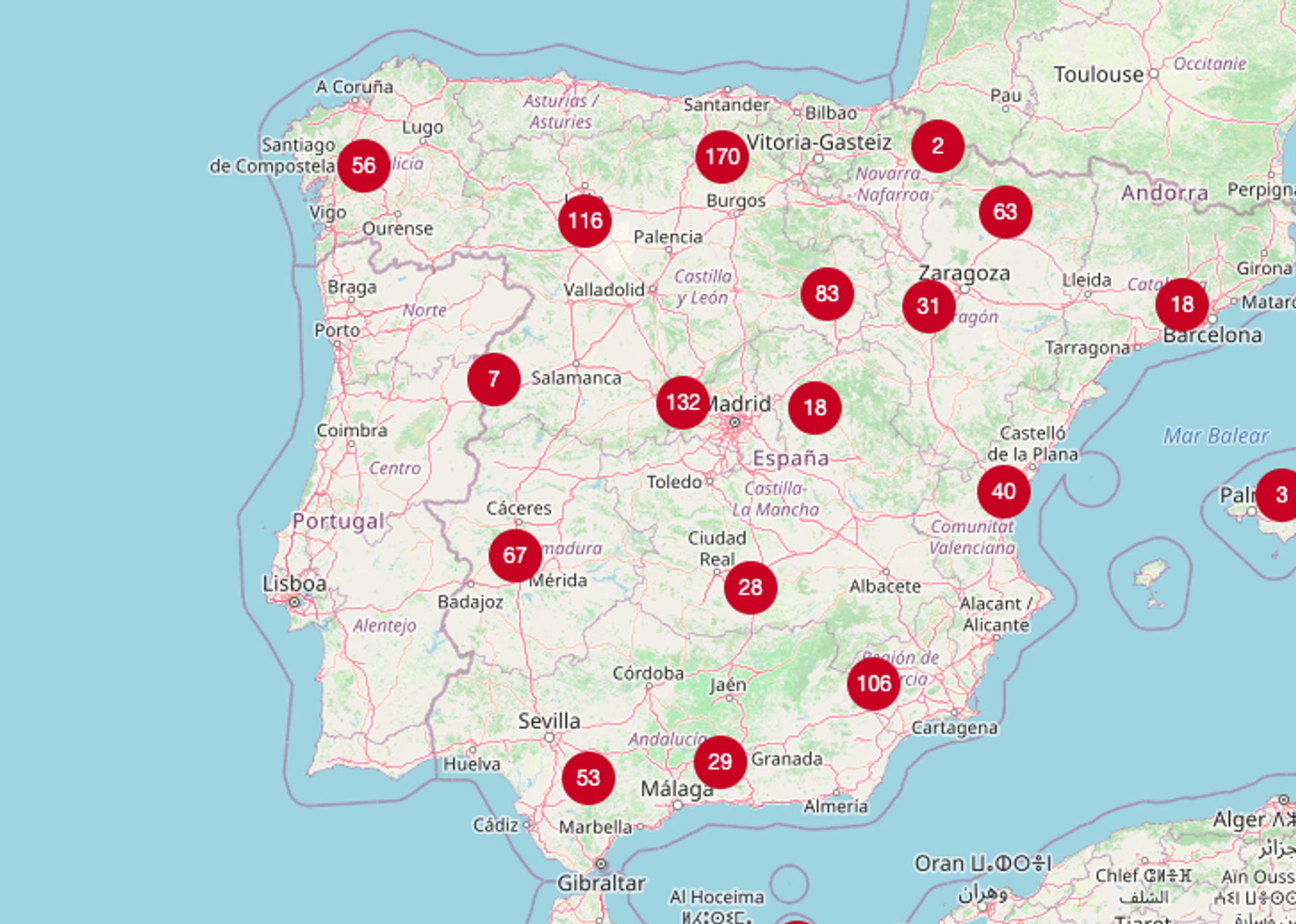 Mapa que muestra la Lista roja Mapa que muestra la Lista roja - Sputnik Mundo, 1920, 01.04.2021