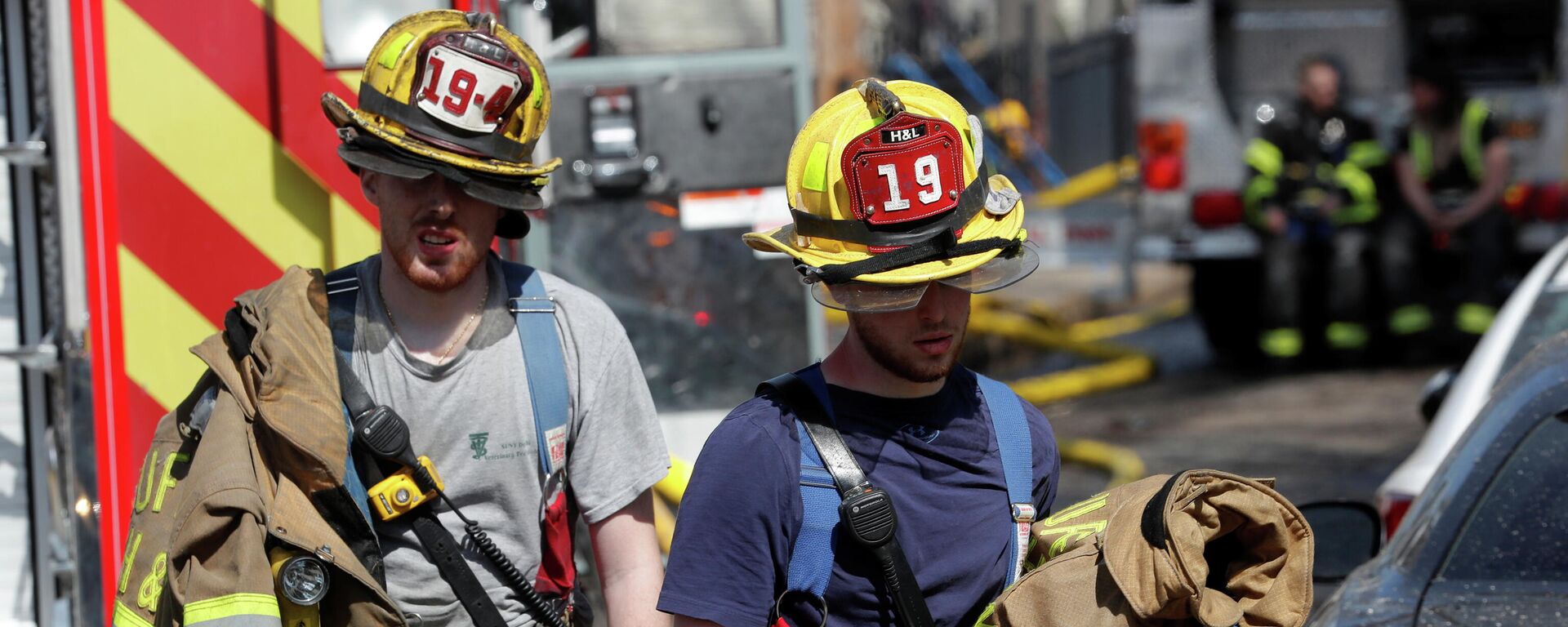 Bomberos en Nueva York, EEUU - Sputnik Mundo, 1920, 07.04.2021