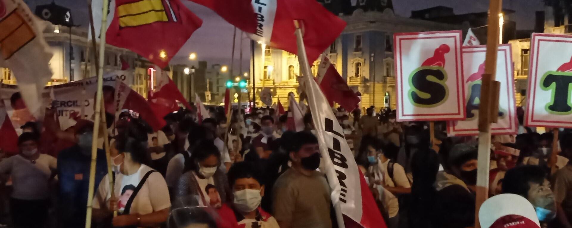 
Acto de cierre de campaña de Pedro Castillo, candidato presidencial por Perú Libre - Sputnik Mundo, 1920, 11.08.2021