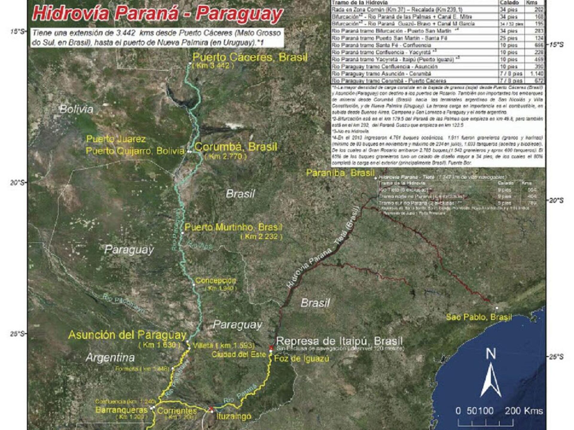 Mapa de la Hidrovía Paraná - Paraguay - Sputnik Mundo, 1920, 17.10.2022