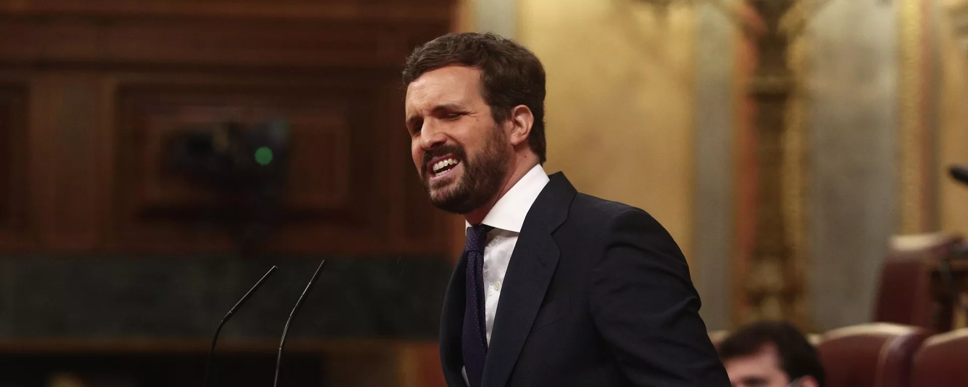 El líder del PP, Pablo Casado, en el Congreso de los Diputados. 14 de abril de 2021 El líder del PP, Pablo Casado, en el Congreso de los Diputados. 14 de abril de 2021 - Sputnik Mundo, 1920, 21.06.2021