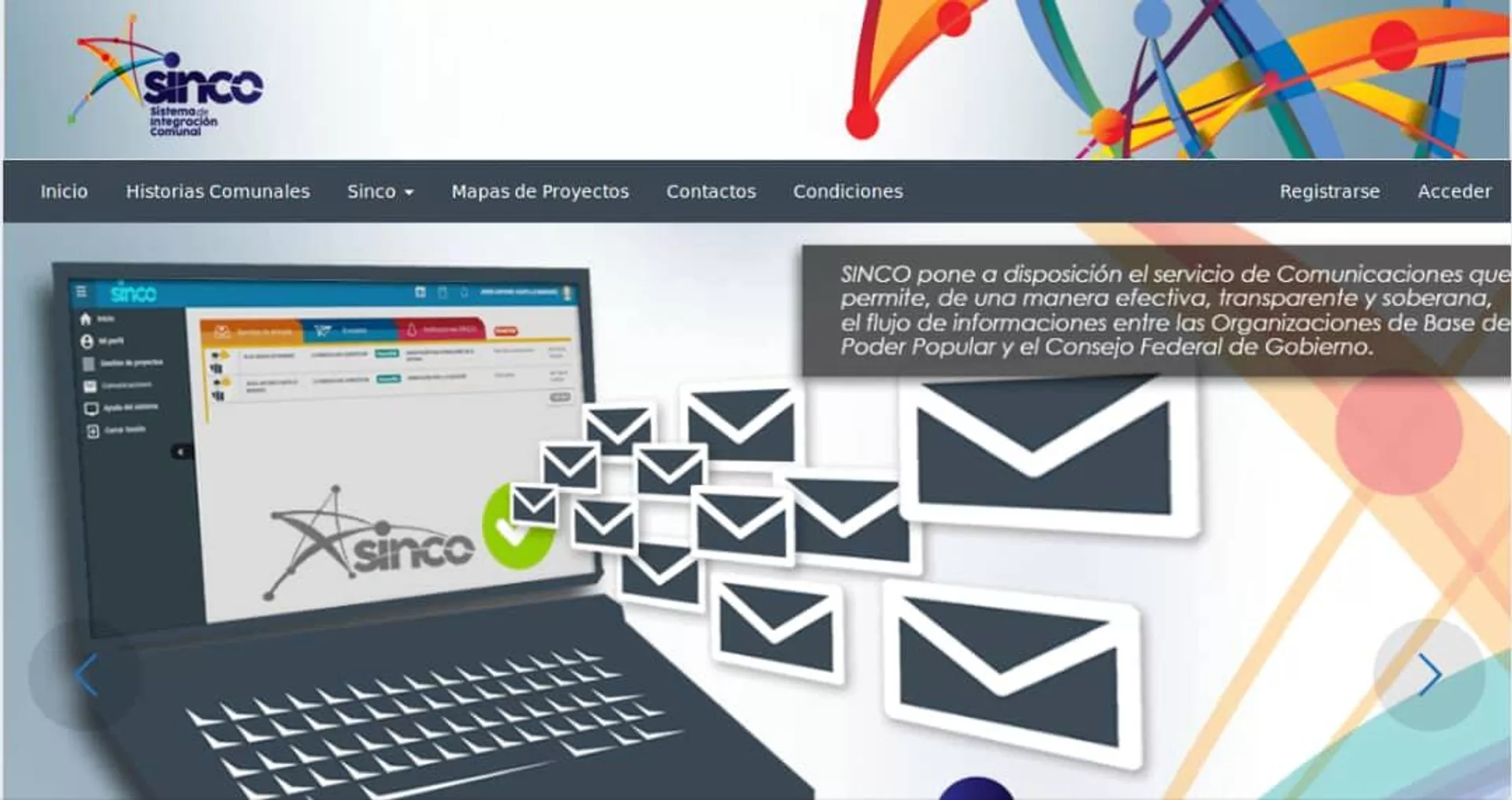 El sitio web del SINCO El sitio web del SINCO - Sputnik Mundo, 1920, 15.04.2021