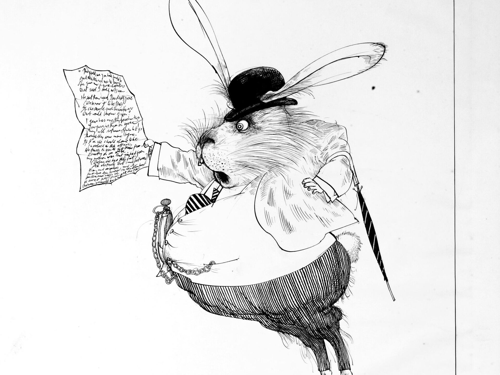 Dibujo original de Ralph Steadman de 'Alicia en el país de las maravillas', de  - Sputnik Mundo, 1920, 16.04.2021