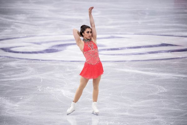 La patinadora canadiense Gabrielle Daleman durante su actuación en el torneo el 17 de abril. - Sputnik Mundo
