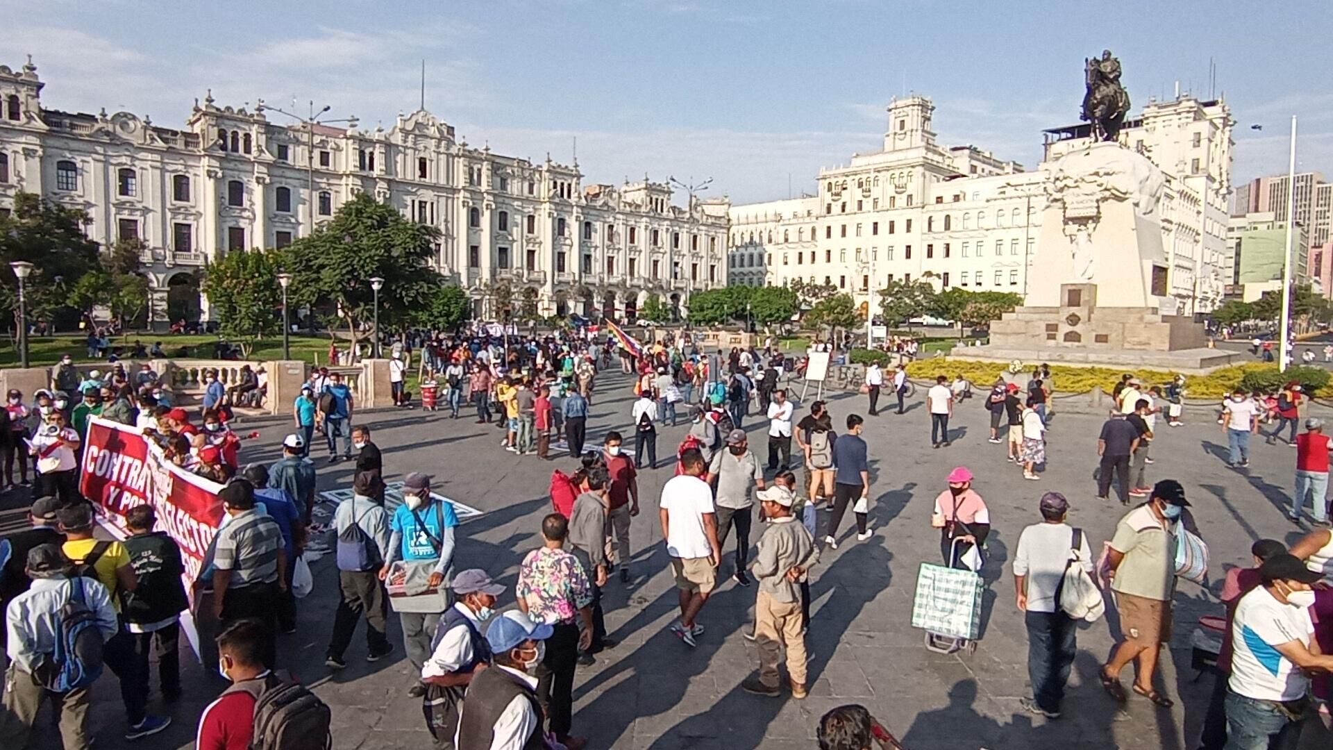 Movilización de los seguidores de Pedro Castillo en Lima - Sputnik Mundo, 1920, 18.04.2021