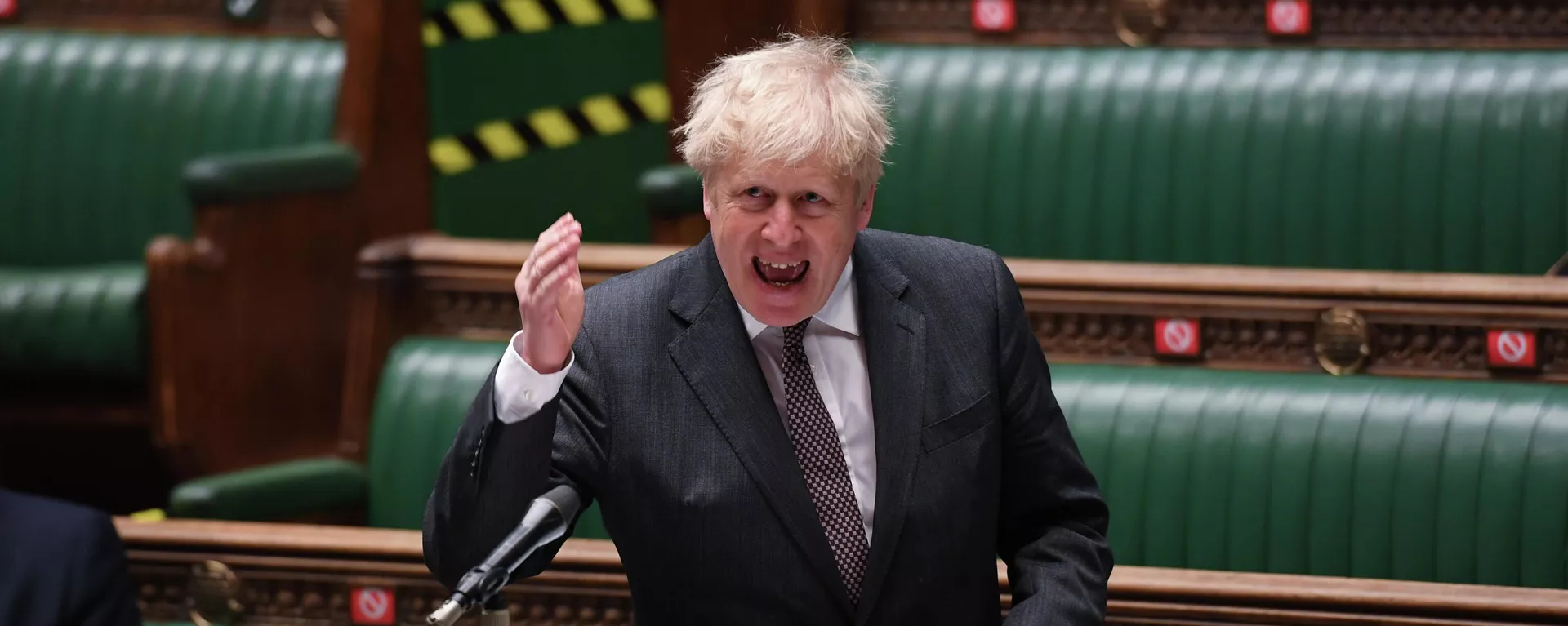 Boris Johnson, el jefe del Gobierno del Reino Unido Boris Johnson, el jefe del Gobierno del Reino Unido - Sputnik Mundo, 1920, 21.04.2021