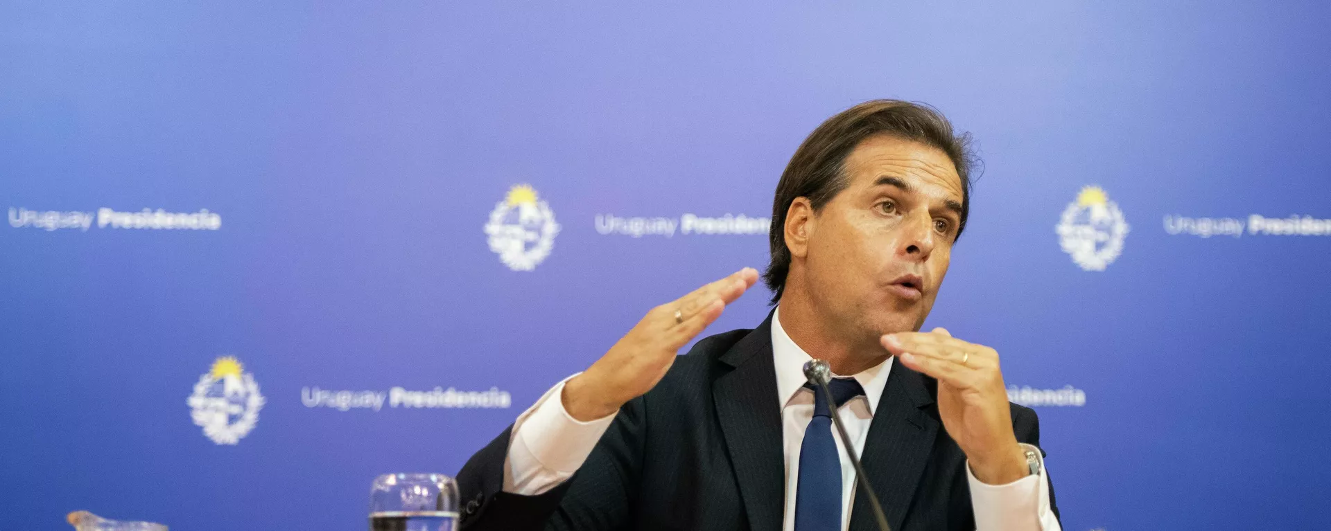 Luis Lacalle Pou, presidente de Uruguay, durante un conferencia de prensa en Montevideo (Uruguay), el 7 de abril del 2021 - Sputnik Mundo, 1920, 02.08.2022