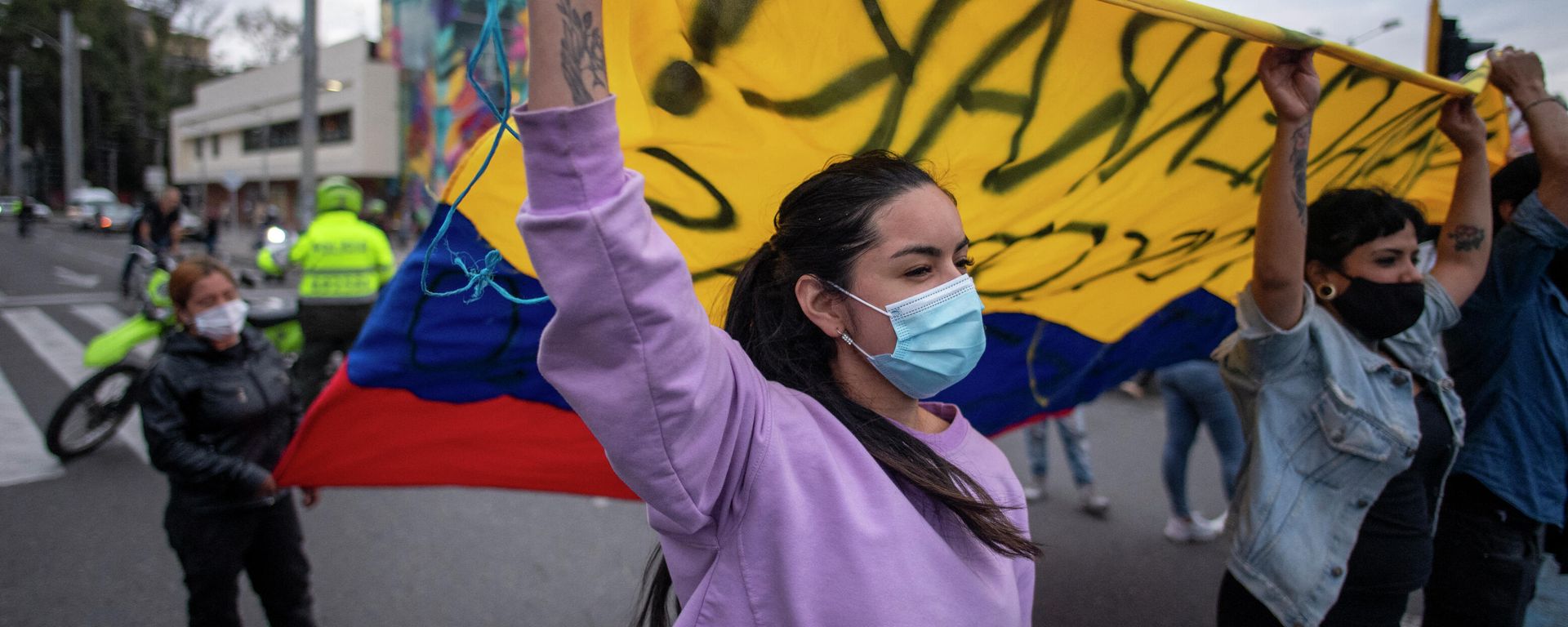 Manifestación en Bogotá, Colombia - Sputnik Mundo, 1920, 16.05.2021