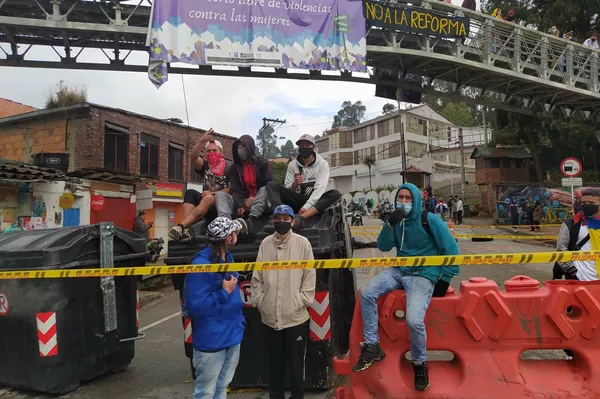 Bloqueo en Chapinero, localidad de Bogotá - Sputnik Mundo