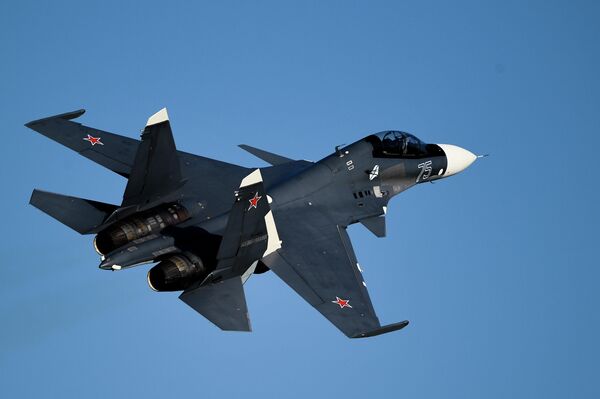 Un cazabombardero Su-30SM de la Armada rusa - Sputnik Mundo