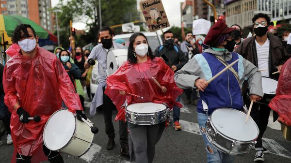 Protesta en Colombia - Sputnik Mundo