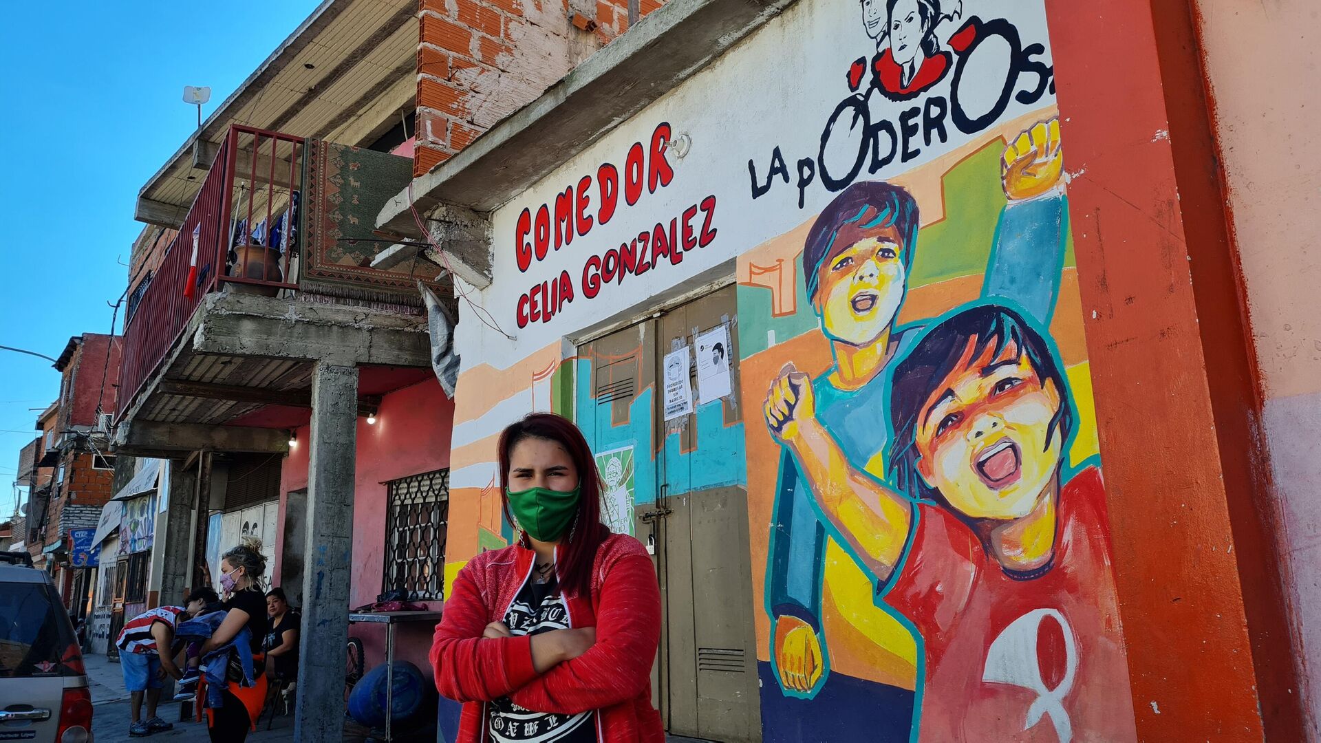 María Echeverría, referente del comedor Celia González de la Villa 21-24 y militante de La Poderosa - Sputnik Mundo, 1920, 30.04.2021