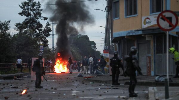 Protestas en Bogotá, Colombia - Sputnik Mundo