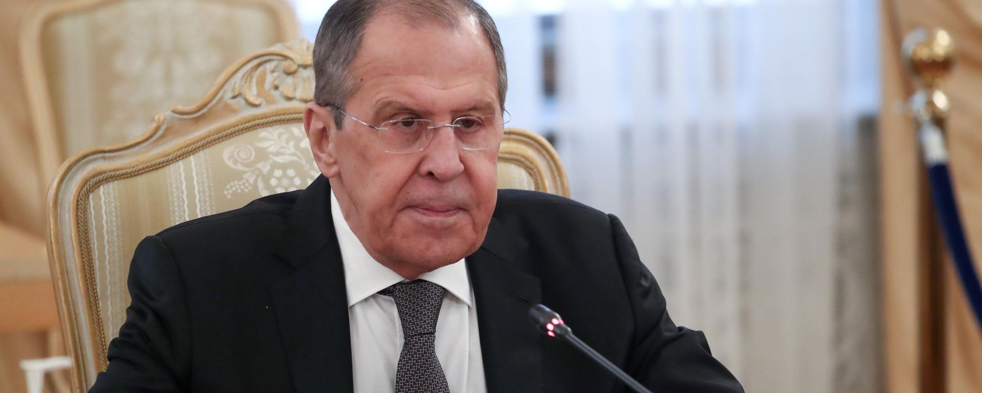 Serguéi Lavrov, el ministro ruso de Exteriores, durante la reunión con su homólogo palestino, Riad Malki Serguéi Lavrov, el ministro ruso de Exteriores, durante la reunión con su homólogo palestino, Riad Malki - Sputnik Mundo, 1920, 05.05.2021