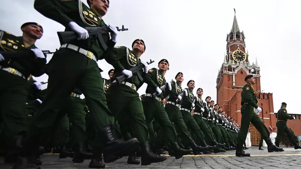 Desfile militar dedicado al 76 aniversario de la victoria en la Gran Guerra Patria en Moscú - Sputnik Mundo