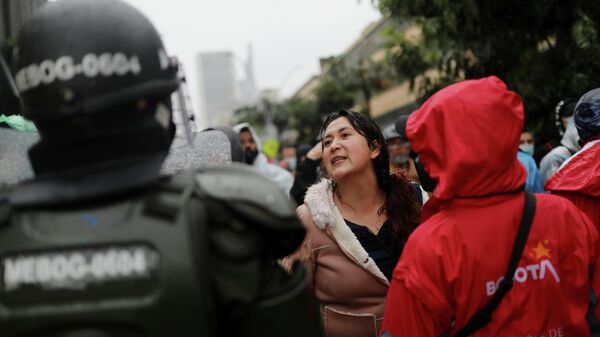 Protestas en Bogotá, Colombia - Sputnik Mundo