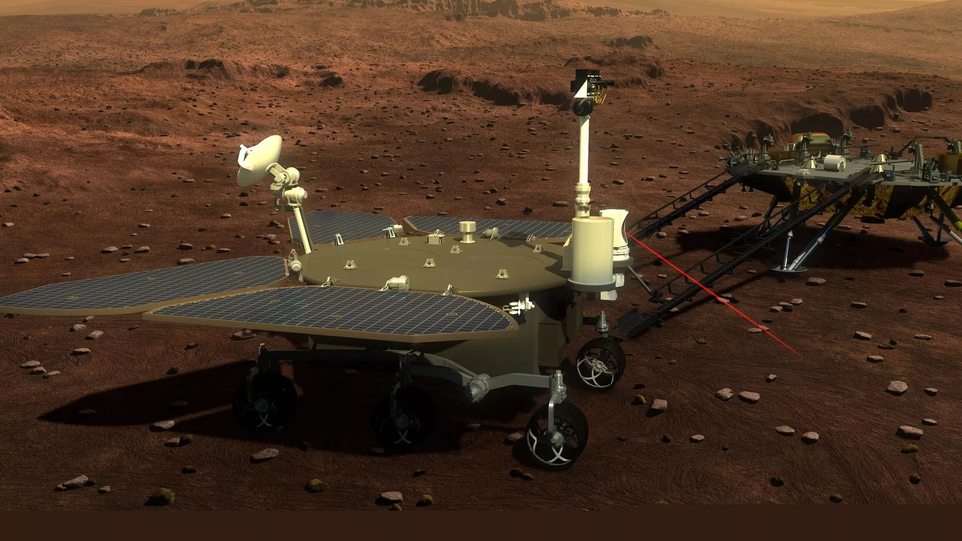 Impresión artística del rover Tianwen-1 