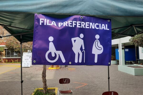 Sector reservado en un colegio de la comuna de Ñuñoa - Sputnik Mundo