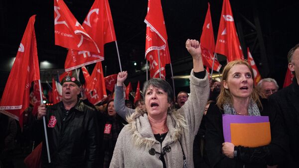 Los partidarios del Partido Comunista de Francia (archivo) - Sputnik Mundo