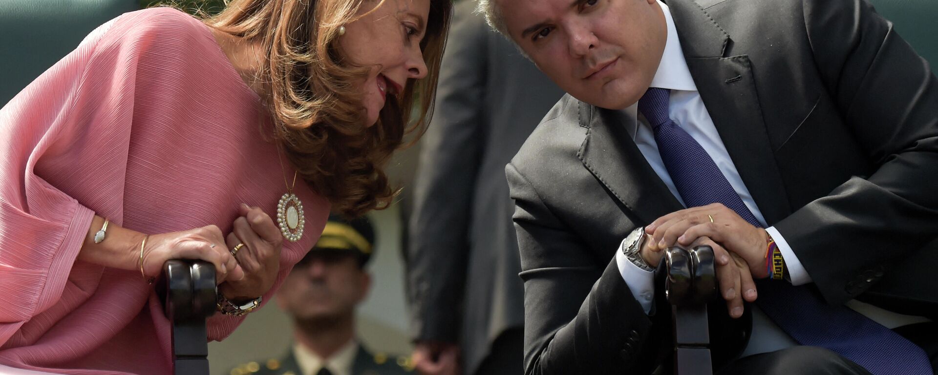 La vicepresidenta de Colombia y recién designada canciller, Marta Lucía Ramírez, junto al presidente colombiano Iván Duque - Sputnik Mundo, 1920, 20.05.2021