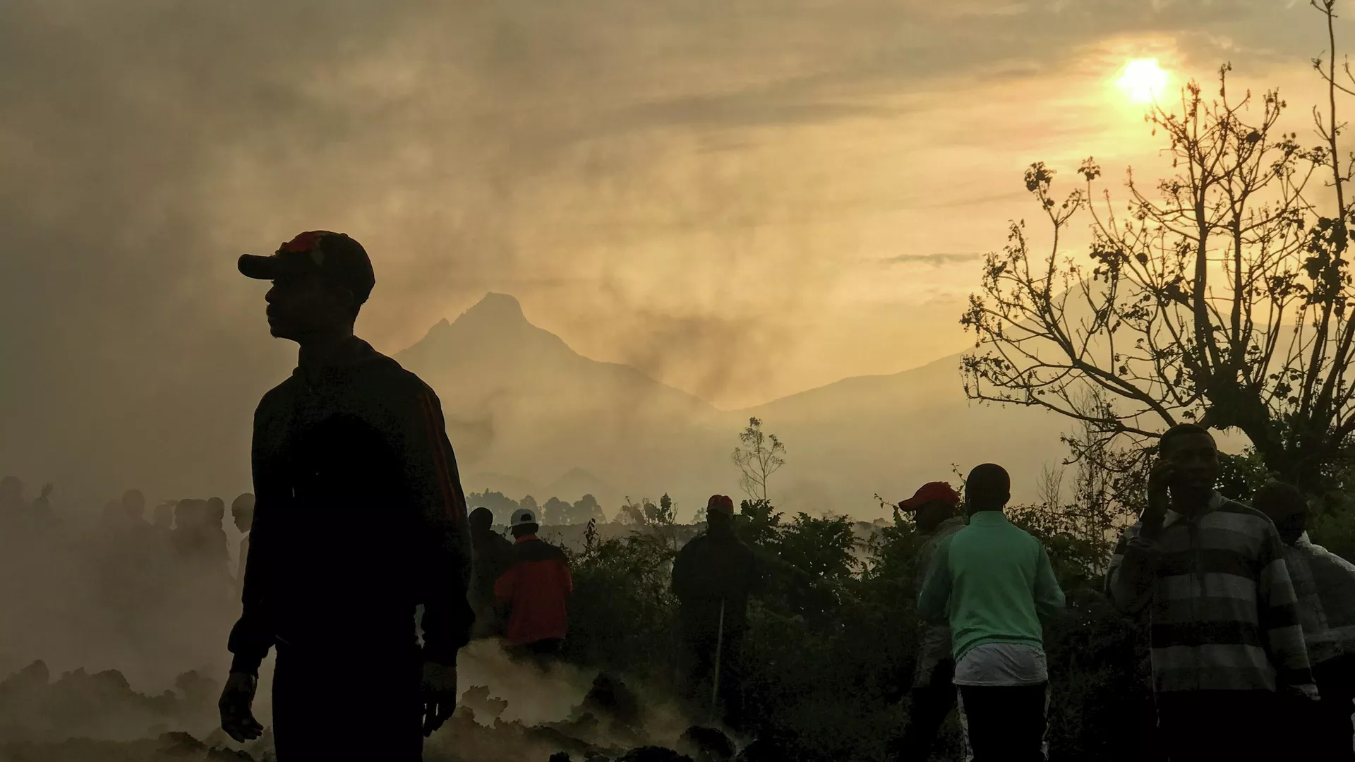 Erupción del volcán Nyiragongo en la República Democrática del Congo