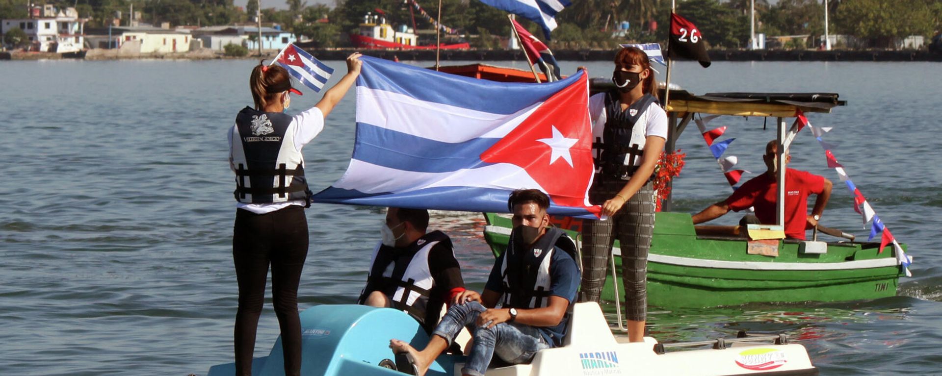 Unos jóvenes cubanos en la provincia de Cienfuegos realizan regata para condenar bloqueo de EEUU a Cuba - Sputnik Mundo, 1920, 23.09.2026
